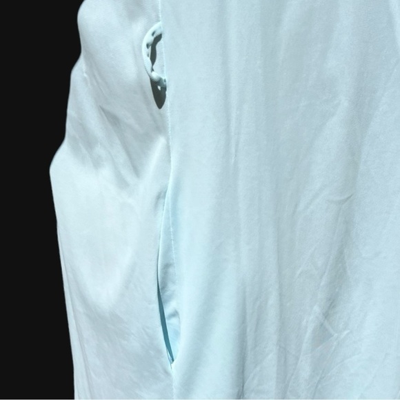 🌻VINTAGE Sears Roebuck & Co. Light Blue Nylon Robe w/ Lace Accents Size Small - Picture 10 of 14